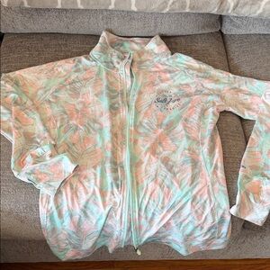 Salt Life Tropical Print Zip Up
